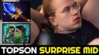 TOPSON Surprise Mid Brewmaster with First Item Hand of Midas 7.32c Dota 2