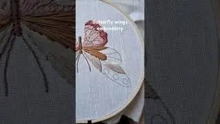 How to stitch a butterfly🦋 #embroidery #handembroidery #handmade #art #craft #stitch #tutorial #diy