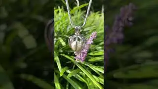 Silver Crystal Heart Pearl Cage By AOS Design