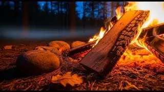 Ultra-Realistic Campfire ASMR 🌙🔥 Quiet Forest Night Sounds for Deep Sleep & Relaxation