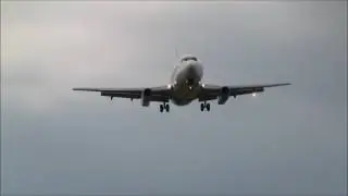 RARE! Aviogenex Boeing 737 200 landing runway 14 at ZRH