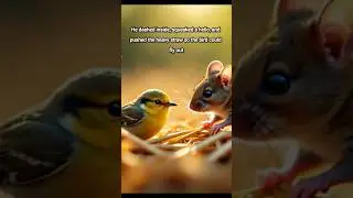 Brave Little Mouse Saves a Bird 🐦 | Short Moral Story  #shortsfeed #shorts