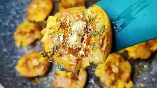Crispy Smashed Potatoes Recipe | Baby Potato Fry | Aloo Fried Recipe | Fried Potato 