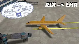 Embraer 170 Full Landing from RIX Riga to LHR London | Airline Commander✈️