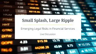 Small Splash, Large Ripple: Emerging Legal Risks in Financial Services
