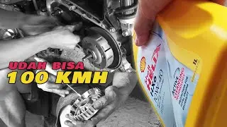 MOTOR PAKAI OLI MOBIL/DIESEL Shell Helix HX6 10w 40