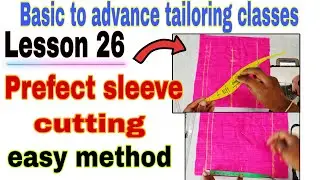 How to cutting prefect sleeve✅|easy methods must watching  #sleevecutting #freetailoring
