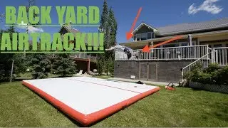 INSANE BACKYARD AIRTRACK // Learning Corks