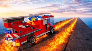 ВОГНЯНА ДОРОГА ЗНИЩУЄ АВТО 😱 LEGO vs ФАН МАШИНИ в GTA 5