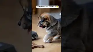 This Puppy Cooked Rice for siblings 🥹🐶#CutePuppy #PuppyShorts #AnimalShort #AIVideo#emotional#enjoy
