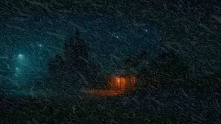 Fierce Blizzard in the Snow Castle | Howling Wind and Falling Snow | Soundscapes for Deep Sleep