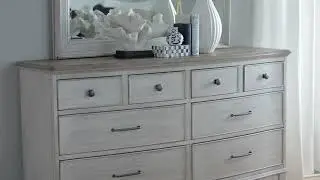 Litchfield Sun Washed And Driftwood Weymouth Dresser & Mirror from American Drew