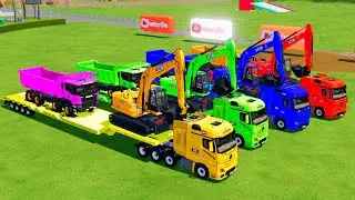 LA FARMING &ndash; Farming Simulator Vehicles JCB exavator volvo dump truck