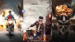 BLACK PANTHER poster Editing tutorial in Picsart | manipulation Poster Editing - KR Editing