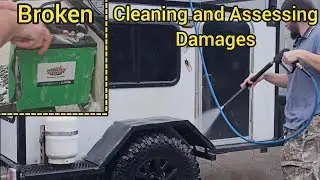 After Extreme Cold, Trailer Flooded With Melting Ice. Day Of Cleaning And Maintenance In Hope BC