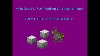1.15.2 MINECRAFT Working DUPE GLITCH!! Working On Spigot!!
