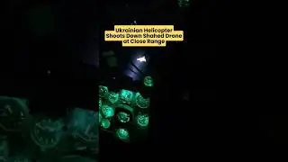 Ukrainian Helicopter Shoots Down Shahed Drone at Close Range #ukrainewar #dronewar #shahed #military