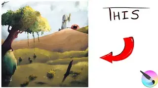 Tree on a cliff, Krita SpeedPaint!