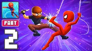 Web Master: Stickman Superhero - Gameplay Walkthrough Part 2 - Web Power Unleashed (iOS, Android)