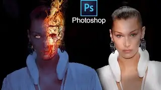 Fire Face Effect In Photoshop #photoediting #photoshoptutorial #viralvideo #gfxediting #fireeffect