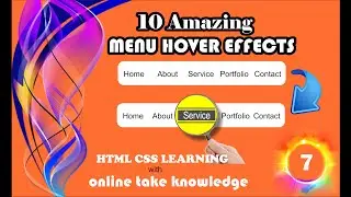 amazing menu hover effect in html css | creative menu hover effect | menu animation hover effect