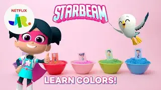 Learn Colors with StarBeam SUPER Satisfying Sand! | Netflix Jr