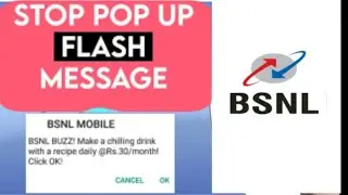 How to Stop Flash/Pop-up Messages on BSNL?