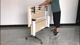 Sunshine Modern Wooden Movable Flip Top Training Room Table Folding Office Desk For Home Office