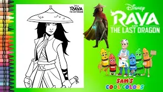 Coloring Raya | Raya and the Last Dragon Disney Coloring Pages | Crayons