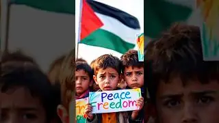 Emotional Palestine kids rally for peace #freepalestine #peace #protest #freedom