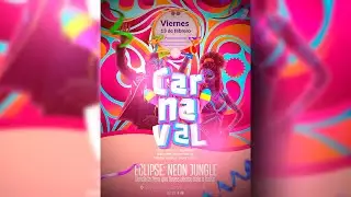 ¡NO PIERDAS TIEMPO! Flyer Animado de Carnaval (Fácil y Rápido)