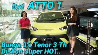Harga BYD ATTO 1 Masih Murah. Banyak Cashback dan Hadiah Menarik. Bunga 0% Tenor 3 Th.