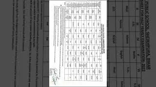 DAV public school half yearly examination date sheet #viral#shorts