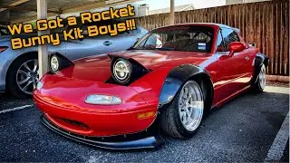 Installing Rocket Bunny Kit on NA Miata!!!/Vlog#7