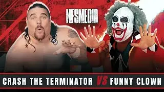 Crash The Terminator VS The Funny Clown #hughmorrus #doinktheclown #nfsmedia #wrestling