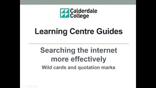 Searching the internet more effectively: Wild cards and quotation marks