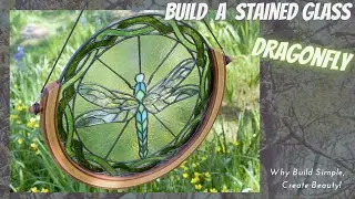 How to Make a Stained Glass Dragonfly Medallion with Celtic Design | Wood & Glass Art