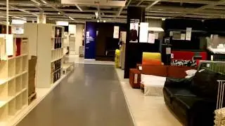 Walking through Ikea near closing time