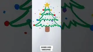 Easy Crishmas Tree Drawing #chocokids #easydrawing #shorts #crishmas #tree