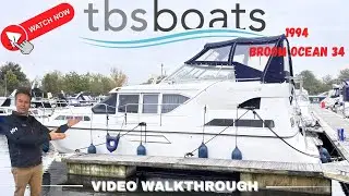 1994 Broom Ocean 34 - Full Video Walkthrough