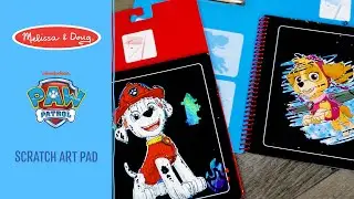 Melissa & Doug PAW Patrol Scratch Art Pad - Chase - Skye - Marshall
