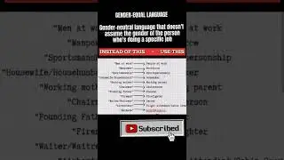 GENDER NEUTRAL LANGUAGE      #viralvideo #youtubeshorts #education #foryou
