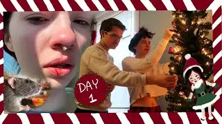 Bitten by a rat and Decorating! | VLOGMAS