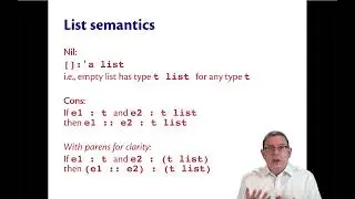 List Syntax and Semantics | OCaml Programming | Chapter 3 Video 2