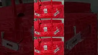 geranium red birkin 30 shiny croc diamond lock