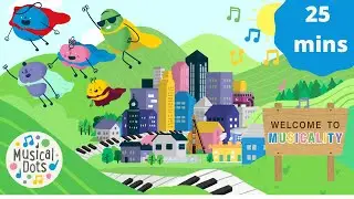 Musical Dots | 25 Minute Medley | Big Tunes for Little People! | Educational Songs for Kids