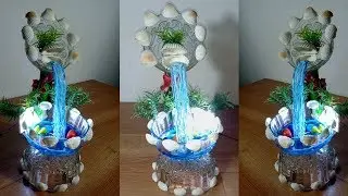 How to make hot glue water fountain with led liight | p craft | diy