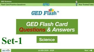 GED Official Flash Cards for Science [Set-1] Questions & Answers with Explanations