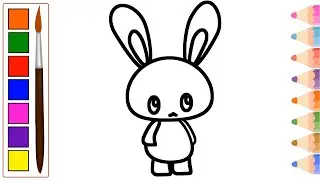 sweet bunny drawing step by step drawing and coloring easy tutorial