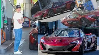 Brooklyn Beckham went for a spin in his &pound;1 million McLaren P1 in Los Angeles on Wednesday